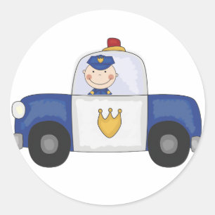 Police Cruiser T-shirts and Gifts Classic Round Sticker