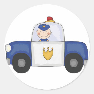 Police Cruiser T-shirts and Gifts Classic Round Sticker