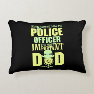 Police Dad Law Enforcement Father's Day Decorative Cushion