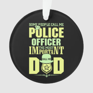 Police Dad   Law Enforcement   Father's Day Ornament