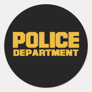 Police Department Classic Round Sticker
