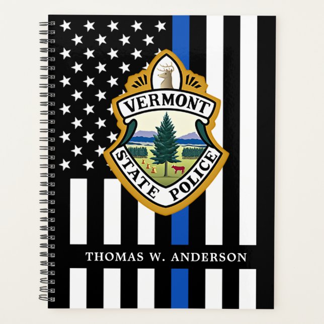 Police Department Custom Logo Law Enforcement Flag Planner (Front)