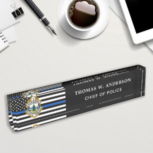 Police Department Custom Logo Law Enforcement  Nameplate