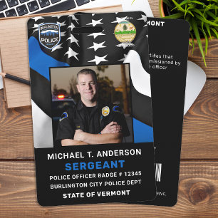 Police Department Custom Logo Photo Officer ID Badge