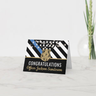 Police Department Flag Law Enforcement Retirement Card