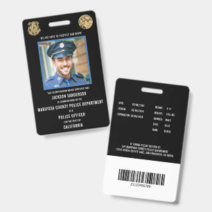 Police Department Law Enforcement Employee ID Badge