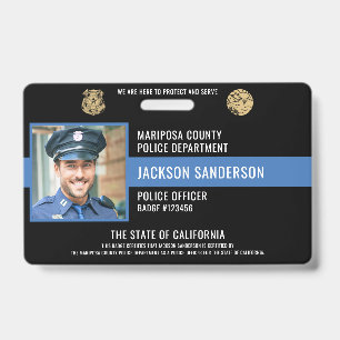 Police Department Law Enforcement Employee ID Badge