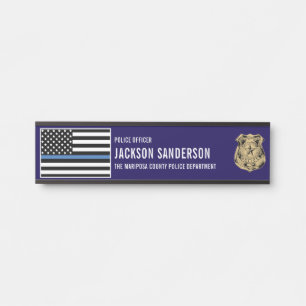 Police Department Law Enforcement Officer Door Sign