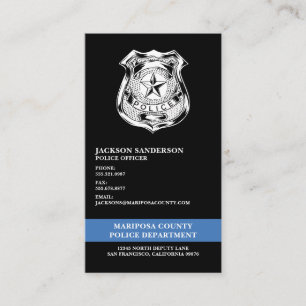 Police Department Law Enforcement Officer Logo Business Card