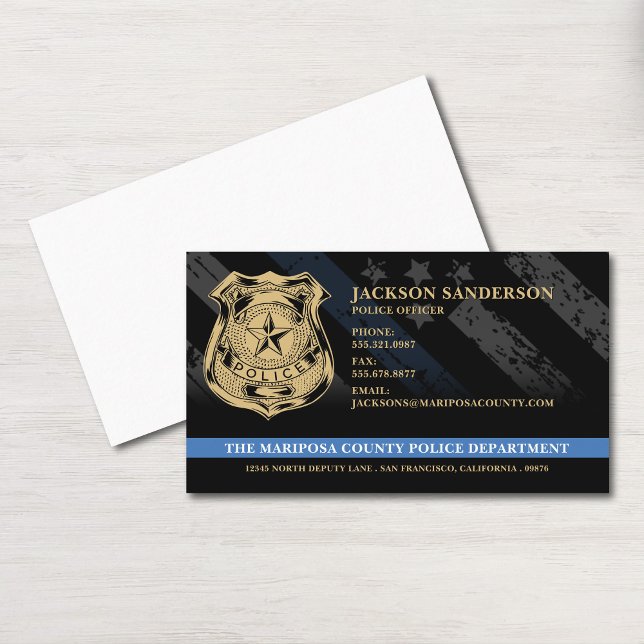 Police Department Law Enforcement Officer Logo Business Card (Police Department Law Enforcement Officer Logo Business Card)