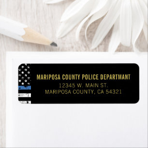 Police Department Law Enforcement Return Address Label