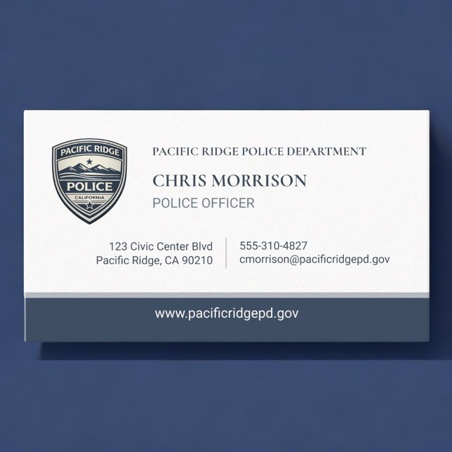Police Department Logo Business Card (Creator Uploaded)