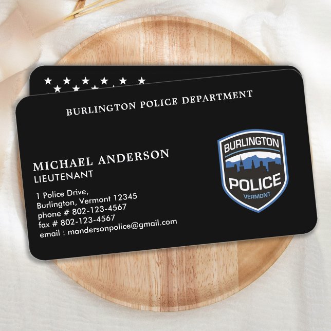 Police Department Logo Law Enforcement Officer Business Card (Creator Uploaded)