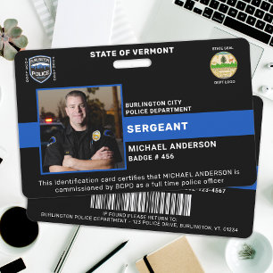Police Department Personalised Photo Officer ID ID Badge