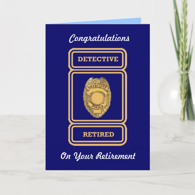Police Detective Retirement Card (Front)