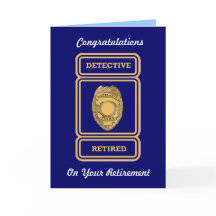 Police Detective Retirement Card