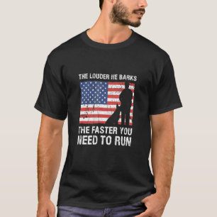 Police Dog American Flag Officer Dogs Gsd America  T-Shirt