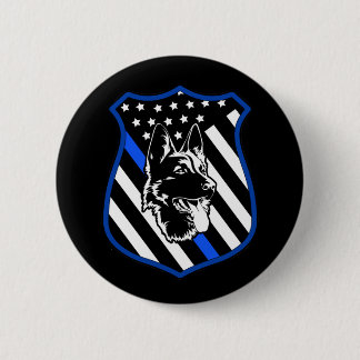 Police Dog Badge Pin Button