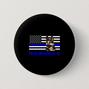 Police Dog Handler 6 Cm Round Badge