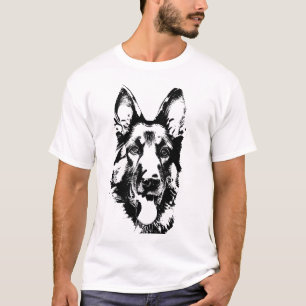 Police dog head, German shepherd T-Shirt