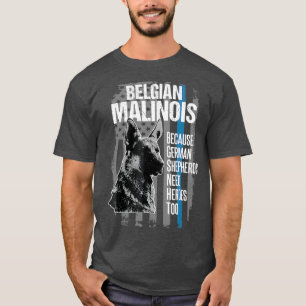 Police Dog Malinois Tshirt Funny K9 Thin Blue