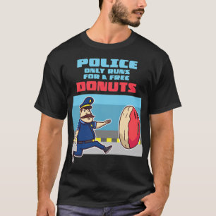 POLICE donut astronaut birthday T-Shirt
