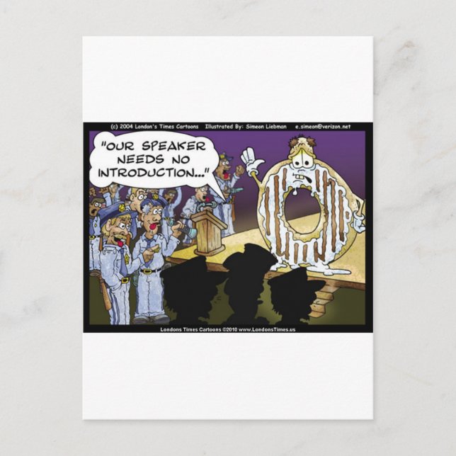 Police & Doughnuts Funny Cards Tees Mugs & Gifts (Front)