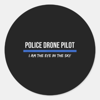 Police Drone Pilot Operator  Classic Round Sticker