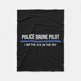 Police Drone Pilot Operator  Fleece Blanket