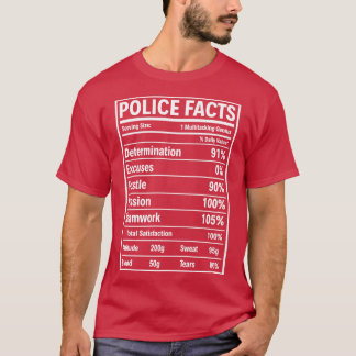 Police Facts Proud Police T Shirts For Police Gift