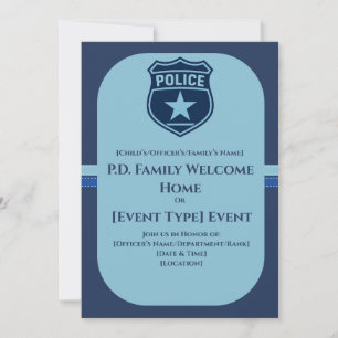 Police Family Birthday Invitation