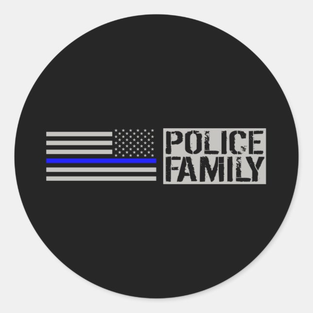 Police Family Classic Round Sticker (Front)