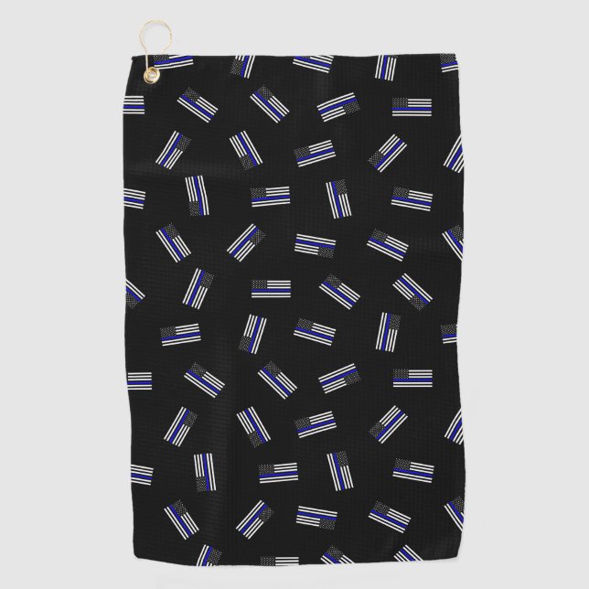 Police Flag Pattern Golf Towel (Front)