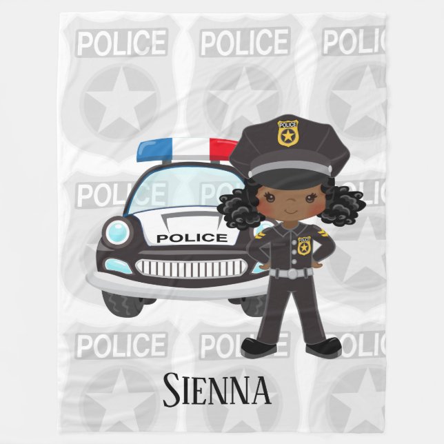 Police Fleece Blanket (Front)