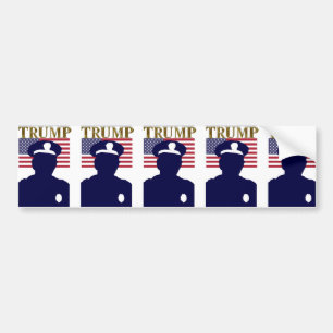 POLICE FOR TRUMP BUMPER STICKER