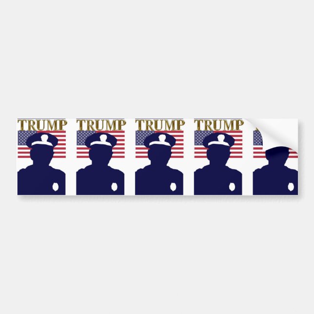 POLICE FOR TRUMP BUMPER STICKER (Front)
