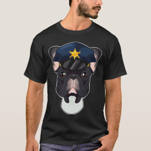 Police French Bulldog Canine Handler I Police Dog T-Shirt