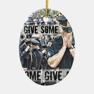 police funeral heros ceramic ornament