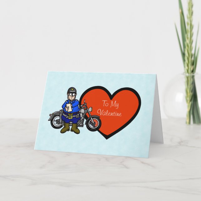 Police Funny Valentine's Day Card (Front)