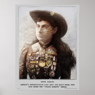 Police Gazette poster Annie Oakley (colour)
