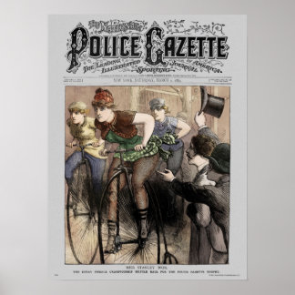 Police Gazette poster Bike Race