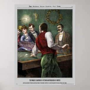 Police Gazette poster Billiards