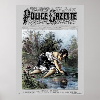 Police Gazette poster Insane Woods
