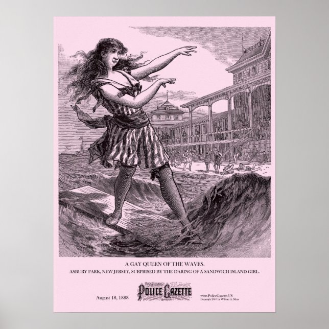 Police Gazette poster Sandwich Island Girl (Front)