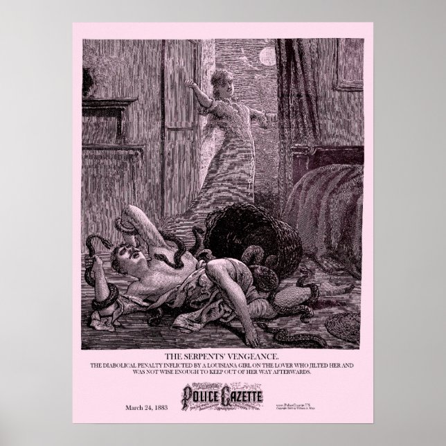 Police Gazette poster Vengeance (Front)