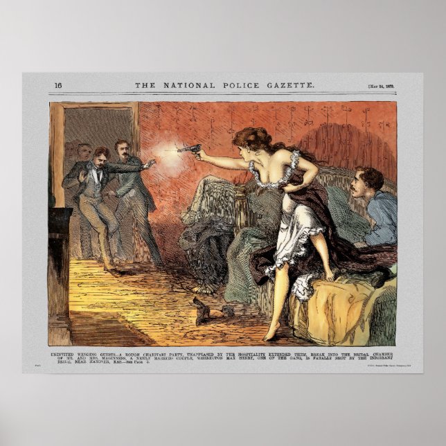 Police Gazette poster Wedding (colour) (Front)