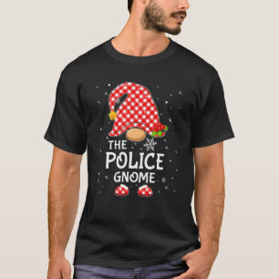 Police Gnome Matching Family Christmas Pajama Ligh T-Shirt