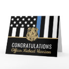 Police Graduation Blue Line Flag Law Enforcement