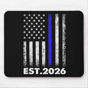 Police Graduation Est 2026 Thin Blue Line Police A Mouse Pad