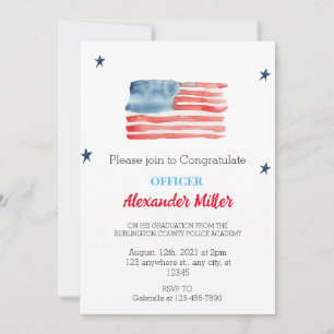 Police Graduation Invitations or Police Retirement